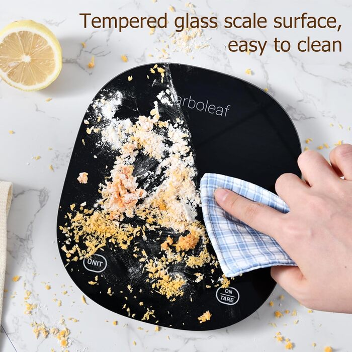 Кухонні ваги arboleaf чорні 10кг/0,5г з додатком, цифрові кухонні ваги Bluetooth з аналізом харчової цінності та функцією тари, ви