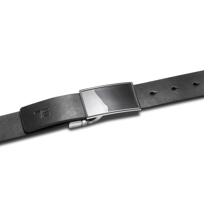 Ремінь чоловічий шкіряний Semi Line Black/Blue (P8234-0 M)