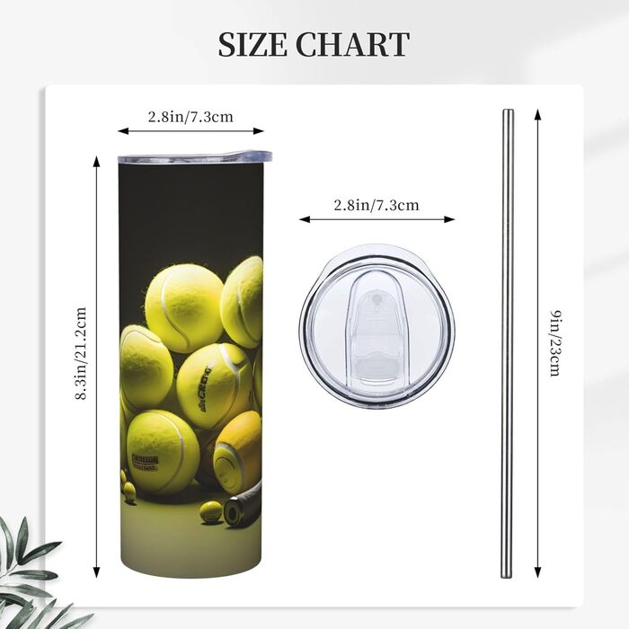 Кухоль з прямою трубочкою, 590 мл, тенісна таблиця, дорожній кухоль з принтом, підходить для кемпінгу, офісу та дому