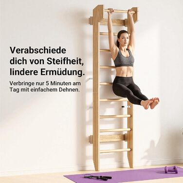 Дерев&39яні шведські стінки COSYLAND з турніком, стінка для скелелазіння для дітей та дорослих, гімнастична стінка для дитячих кімнат та фітнесу, кріплення до дверної рами, колір натурального дерева