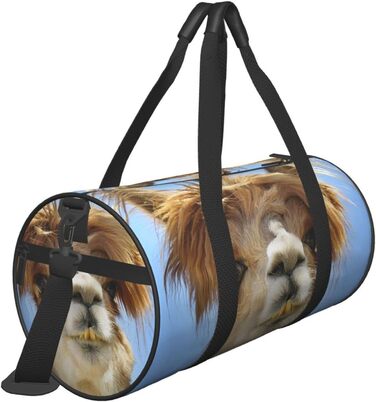 Дорожня сумка-циліндр з кумедним альпакою-ламою, спортивна сумка для чоловіків та жінок, сумка для подорожей, спортивна сумка