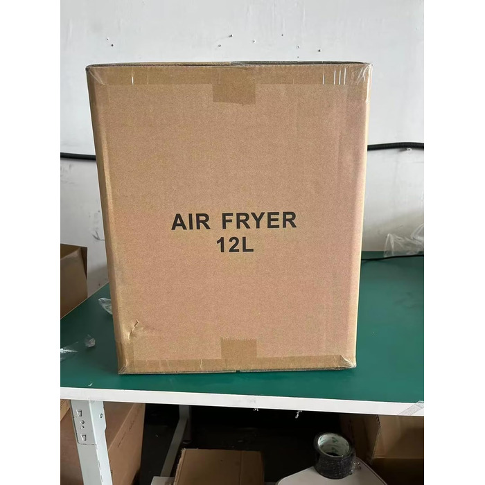 Фритюрниця PRIJESSE 12 л, багатофункціональна фритюрниця з гарячим повітрям, фритюрниця 1800 Вт зі світлодіодним сенсорним екраном, 10 програм, підтримка тепла та функція дегідратора, включаючи брошуру з рецептами та аксесуари 12 л Вертикальний екран