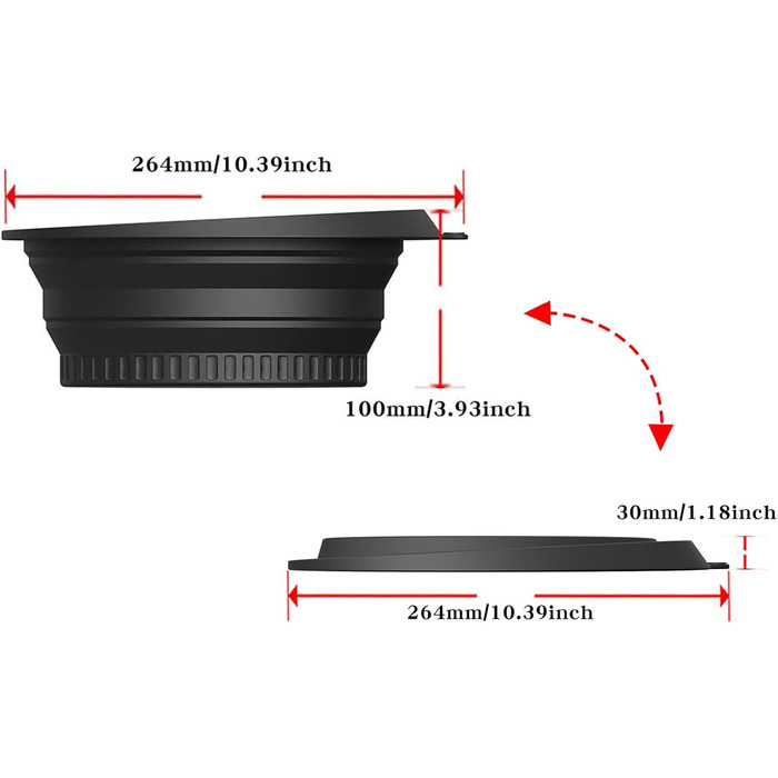 Універсальна чаша для Раковина для кемпінгу - Силіконова складна чаша, багаторазова раковина для догляду за шкірою, ванни, обличчя, охолодження, кухня, оздоровлення
