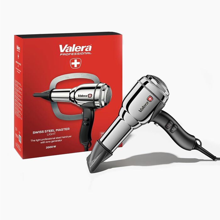 Професійний фен Valera Swiss Steel Master Light, 2000 Вт, корпус із хромованої сталі