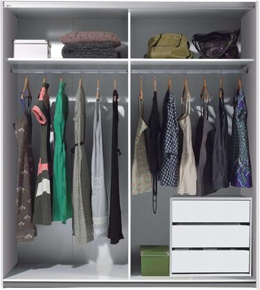 Комод Habitdesign з трьома шухлядами матово-білого кольору, розміри 60 см (ширина) x 57 см (висота) x 44 см (глибина).