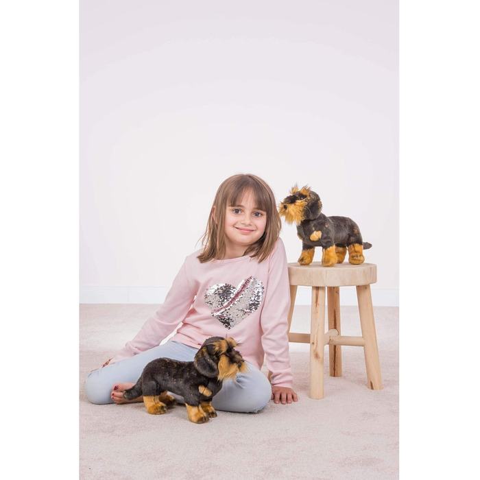 М'яка іграшка Teddy Hermann 91923 Собака Дратхаар, 28 см (з переробленим наповнювачем)