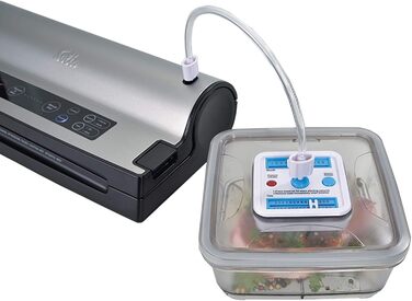 Набір контейнерів для вакуумного пакувальника Solis, 2 шт. вакуумна банка 1000 2800 мл, квадратний вакуумний контейнер для вакуумного пакувальника з індикатором дати та вакууму