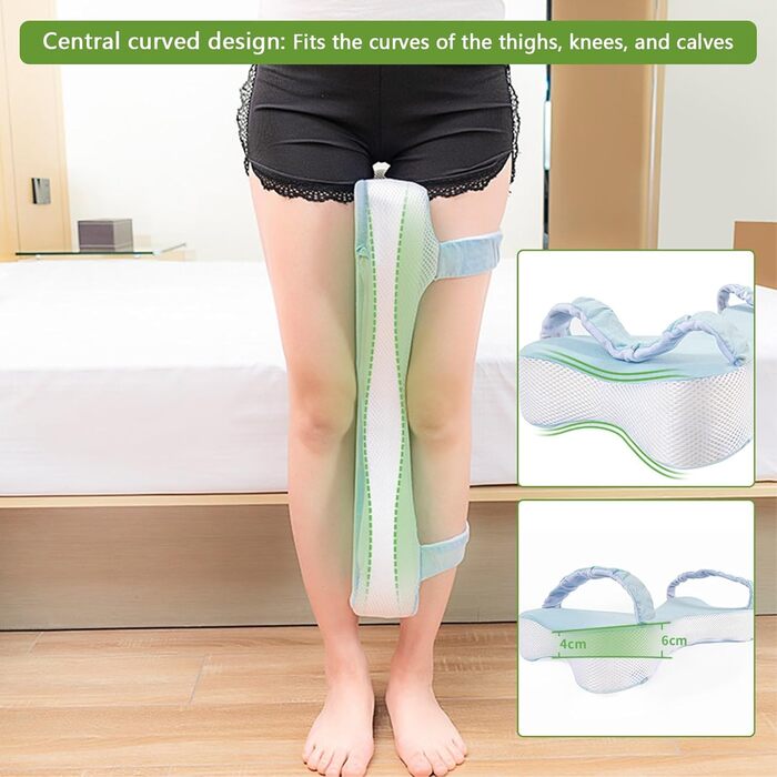 Подушка для сну на боці, подушка для колін, подушка для колін, подушка для ніг, подушка для сну для тих, хто спить на боці, ортопедична подушка для сну (сіра)