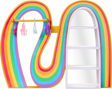 Ігровий набір Rainbow High Веселка-гардероб Амаї ексклюзивна лялька, модний одяг, взуття, сумки, вішалки, стійка та полиці. Чудовий подарунок для дітей від 4 років