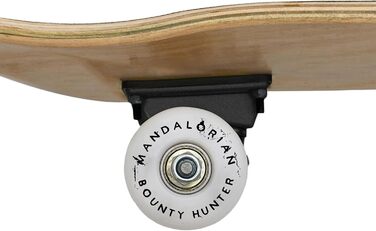 Скейтборд для підлітків, 79 см, нековзка дека, великий, до 100 кг, ЗОРЯНІ ВІЙНИ Мандалорець