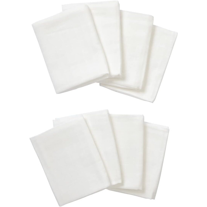 Набір муслінових пелюшок BORNINO 8 шт. , пелюшка для немовлят/дівчаток/хлопчиків, пелюшка для відрижки, пелюшка для обіймів, 80x80