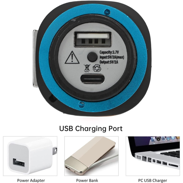 Магнітний кемпінговий ліхтарик RiToEasysports, акумуляторний світлодіодний ліхтарик для намету з 6 режимами, магнітна адсорбція для наметів, шаф, підвалів тощо (T-30)