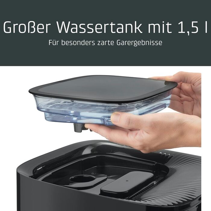 Фритюрниця та пароварка - їжа буде хрусткою зовні та соковитою всередині, дуже великий об'єм кошика 7 літрів, пароварка та фритюрниця, фритюрниця без олії/жиру, 700 -