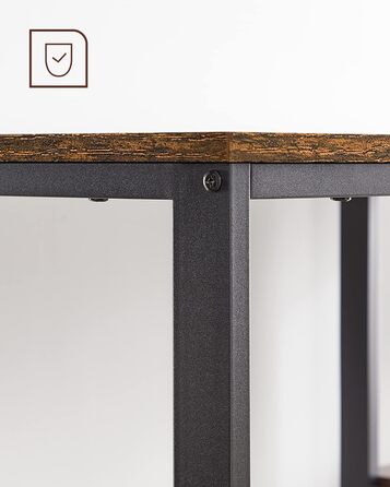 Стіл VASAGLE, комп'ютерний стіл, стіл для ПК, офісний стіл, з 2 полицями з правого або лівого боку, для офісу, вітальні, сталевий