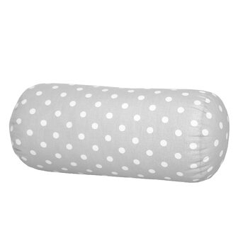 Подушка для шиї/валик для шиї Dr. Berger 40x16 см Зручна зі 100 бавовняним чохлом, кругла, стійка подушка - ідеально підходить як міцна подушка для шиї, дорожня подушка, валик для колін, подушка для спинки дивана, модний сірий колір 40 x 16 см