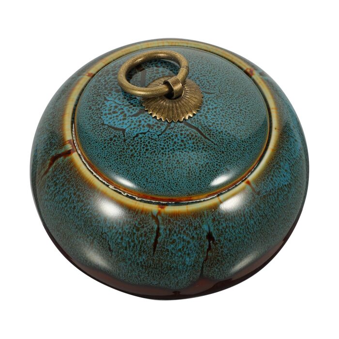 Багатофункціональний керамічний контейнер для зберігання чаю TOYANDONA синього кольору, герметичний для розсипного чаю, кави, сухофруктів, декоративний та практичний для дому та кухні