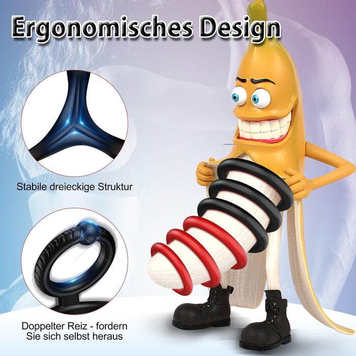 Трикутні кільця для пеніса, набір кілець для задоволення, 5 кілець для півня Силіконові кільця для півня Кільця для яєчок для міцнішої та тривалої ерекції Еротична секс-іграшка для пар Підходить для пеніса будь-якого розміру Кільце для пеніса Чорне