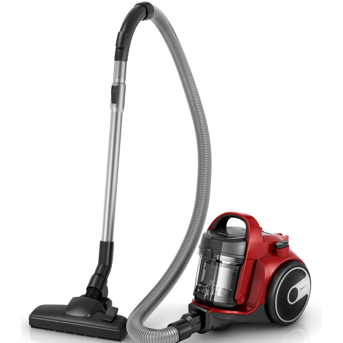 Безмішковий пилосос BOSCH BGC05AAA2, 78 дБ, контейнер 1,5 л, мийний HEPA 12-фільтр, червоно-чорний, щітка для паркету
