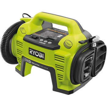 Компресор Ryobi 18 В (повітряний компресор без акумулятора та зарядного пристрою, цифровий індикатор тиску, в комплекті шланги та