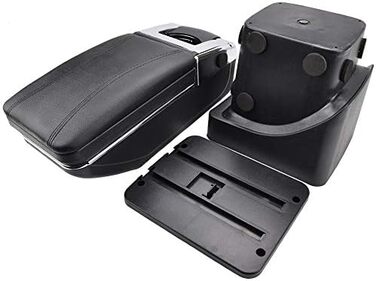 Поворотний підлокітник для Focus MK2 2005 2006 2007 2008 2009 2010 2011Чорний різьбовий підлокітник для зберігання - чорний з червоною різьбою