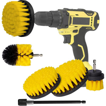 Щітка насадка акумуляторна викрутка, 5 шт. щітка акумуляторна викрутка дриль набір для чищення ванних кімнат, ванн, підлоги, марму
