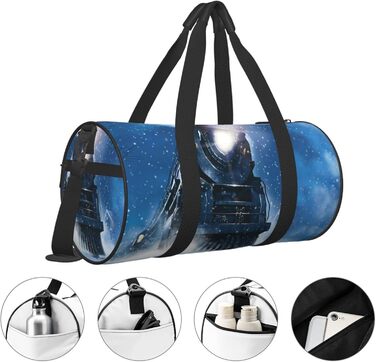 Універсальна дорожня сумка для подорожей, зимова колекція, новорічний дизайн, сніговий візерунок, нічна тематика, для залізничних подорожей, спортивна сумка для чоловіків та жінок, сумка-мішок, спортивна сумка