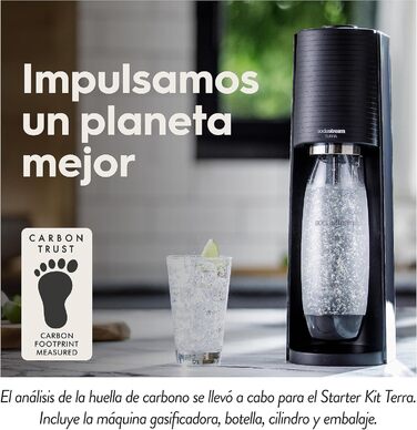 Набір sodastream з машиною для газованої води та Soda Terra black, 1 пляшка посудомийної машини FUSE 1 л, 2 пляшки My Only Bottle 0,5 л і 1 циліндр CO2 60 л Quick Connect для закріплення на Ексклюзив Storeo