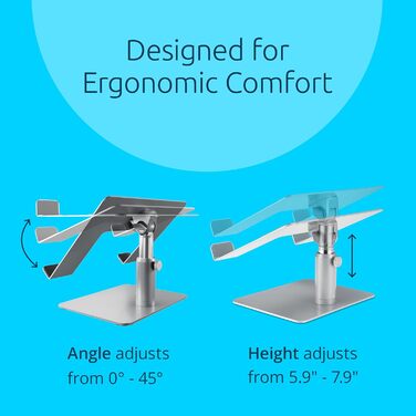 Підставка для ноутбука Kensington до 16 дюймів, з регулюванням висоти та кута нахилу, вентиляційними отворами, тримачем для ноутбука зі вбудованим відділенням для зберігання та антиковзними силіконовими накладками (K50424WW). До 16 дюймів. З відділенням д