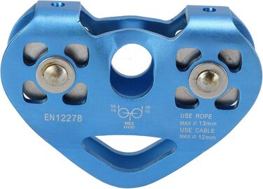 Подвійний блок для зіплайна, канатна дорога у формі серця для скелелазіння та використання, легка та синього кольору.