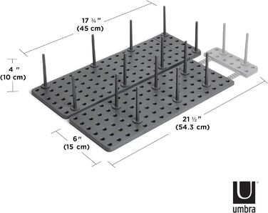 Органайзер для шухляд Umbra Peggy Кухня, кухонна шафа Система організації для зберігання каструль, кришок, контейнерів та іншого,