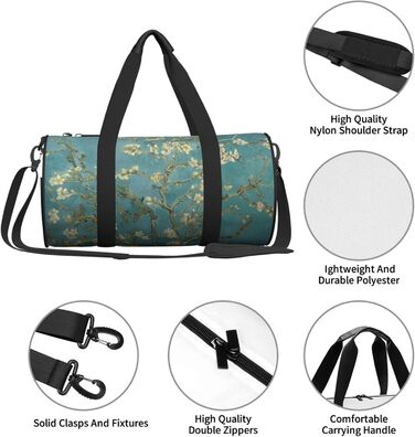 Дорожня сумка Квітка Мигдалю великої місткості Легка та міцна Ідеальний подарунок для походів, відпусток, ділових поїздок та іншого