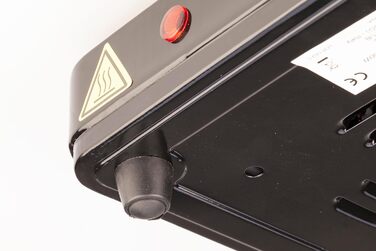 АРДЕС Електрична плита 1 1500 Вт чавунна варильна поверхня з лакованої сталі діаметром зверху 18,5 см і термостатичним термостатом модель TIKAPPA AR1F19 Black