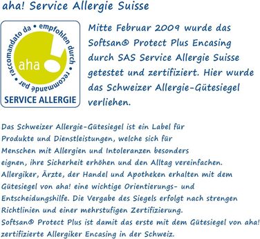 Підковдра Softsan Protect Plus, захищена від кліщів, 135x200 см, чохол, захист від кліщів для людей з алергією на домашній пил