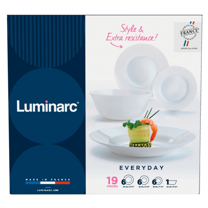 Сервіз столовий LUMINARC EVERYDAY, 19 предметів (6122524)