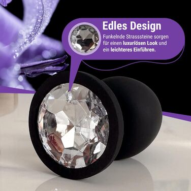 Набір анальних пробок Belmalia, силікон, 3 розміри, Ø30/35/45 мм, рожевий/фіолетовий/чорний