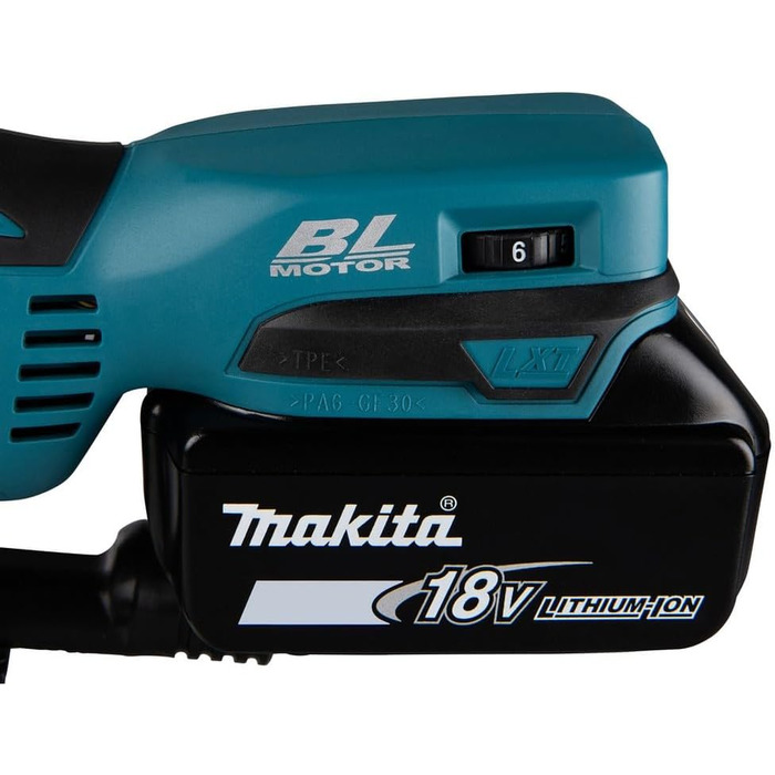 Акумуляторний лобзик Makita DJV181RTJ 18В / 5,0 Ач, 2 акумулятора зарядний пристрій у корпусі MAKPAC Moyen Black / Бензин