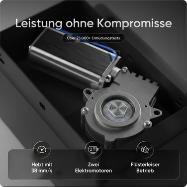 Каркас столу з регулюванням висоти (електричний) - подвійний двигун, захист від зіткнень, функція пам&39яті, USB-порт, каркас столу з регулюванням висоти, каркас столу (чорний)