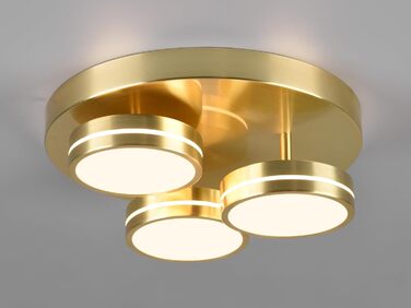 Світлодіодний торшер Trio Lights Franklin 426510208, металевий в т.ч. світлодіод 35 Вт, зміна кольору, диммер (латунний матовий, стельовий світильник)