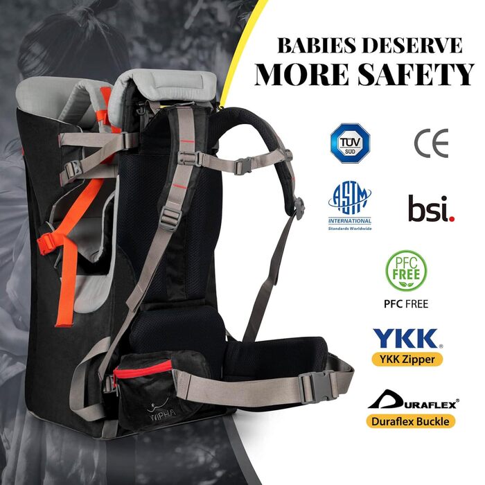 Дитячий рюкзак WIPHA, ергономічна дитяча коляска для походів із сонцезахисним навісом, безпечний похідний рюкзак із великим просто