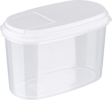 Диспенсер для мюслі MiraHome 1 л, набір з 5 предметів, білий Герметичні контейнери для зберігання з кришками Контейнери для зберігання продуктів з кришками Кухонні контейнери для зберігання, приготування та організації їжі 1 л (5 шт.) білий