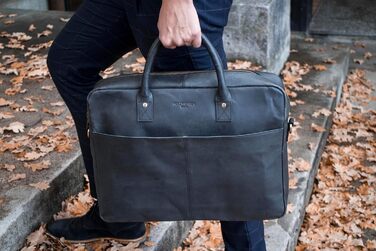 Сумка-портфель (M). Велика сумка ручної роботи, сумка для ноутбука і сумка через плече зі шкіри. Високоякісна чоловіча сумка з нат