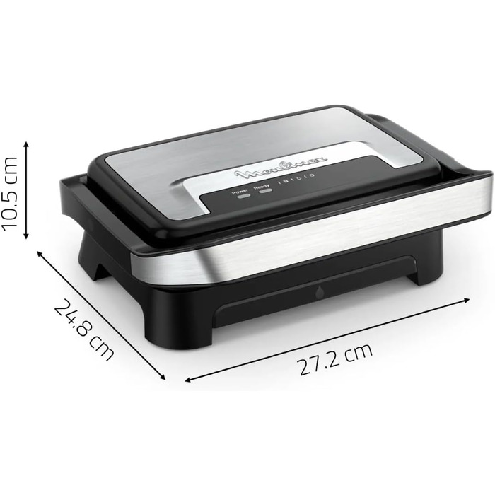 Гриль-паніні Moulinex Home Compact (GI270D10) з антипригарним покриттям, компактний та легкий у догляді
