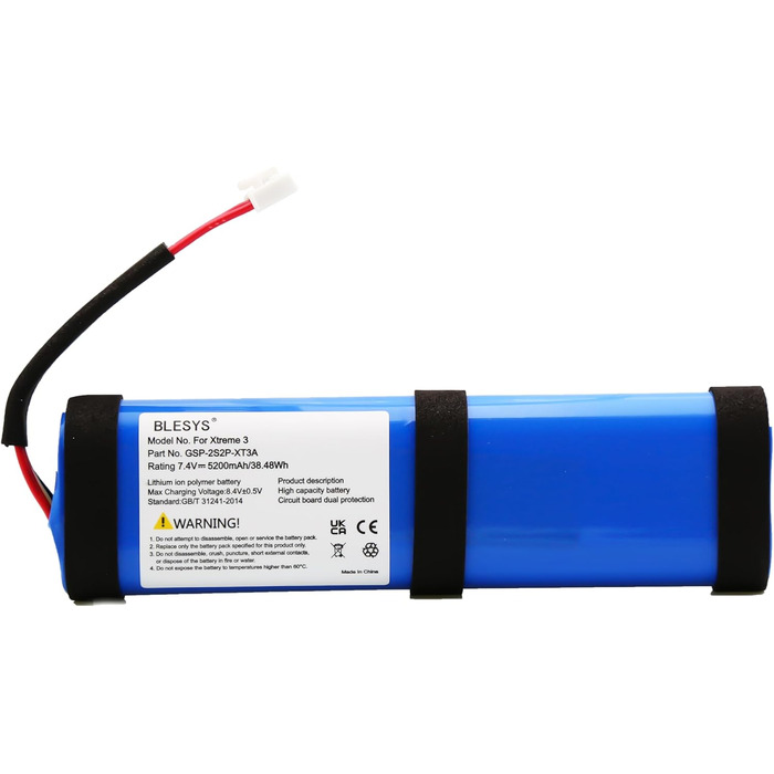 Акумулятор BLESYS для JBL Xtreme 3-го покоління, 7.4V літій-іонний акумулятор GSP-2S2P-XT3A для Bluetooth-колонки JBL Xtreme 3