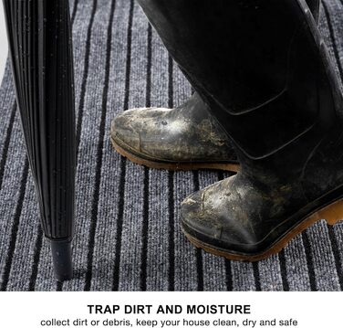 Доріжка з гумовою основою, нековзна, для внутрішнього та зовнішнього використання, для коридорів, нестандартні розміри, для вхідних зон, балконів, патіо, кухонь, гаражів, сходів, пралень