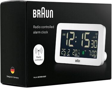 Цифровий будильник Braun Clock BC10W-DCF