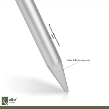 Телескопічний тримач для вудки Zite Fishing 75-135 см Рибальські аксесуари Підставка для вудки для лову форелі та коропа - Алюмінієва підставка для вудки з виїмкою для волосіні, тримач для вудки, рибальська підставка, 5 шт.