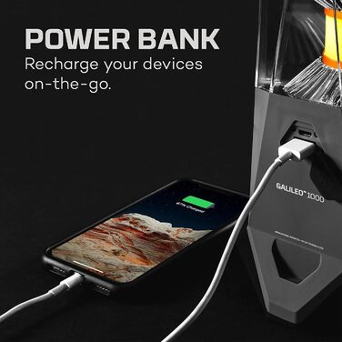 Ліхтар та кемпінговий ліхтар - Акумуляторний кемпінговий ліхтар та портативний зарядний пристрій з гнучким живленням - 360 COB LED освітлення - Кемпінгові аксесуари, 1000 Flex -