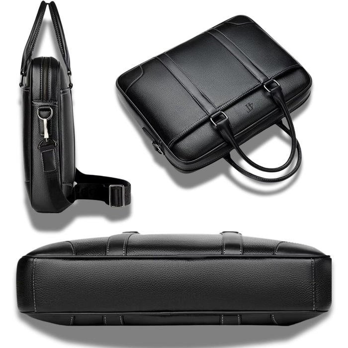 Преміальна сумка для ноутбука з екошкіри, унісекс через плече, портфель в елегантному дизайні, для ноутбуків 14/15,6/16 дюймів, ро