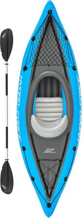 Надувний каяк на 1 особу з ручним насосом, веслом, сумкою для перенесення, синій, Single Cove Champion 2023