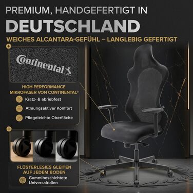 Ергономічне ігрове крісло Запатентоване 3D-з&39єднання сидіння Ігрове крісло на 100 індивідуально регульоване Ігрове крісло Геймерське крісло Комп&39ютерне крісло Крісло для ПК Обертове крісло Підтримка 150 кг Офісне крісло Чорний Tribun